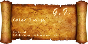 Gaier Ibolya névjegykártya